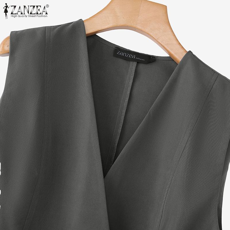 ZANZEA Women Casual V-Neck Summer Sleeveless Vest Tops