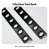 Hand Tool Storage Rack Black with Spacers Wall-Mounted for Workshop