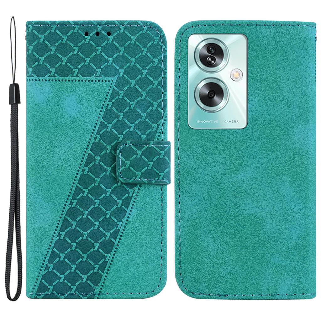 For Oppo A79 5G/A2 5G Case PU Leather Wallet Stand Imprinted Phone Protection Cover