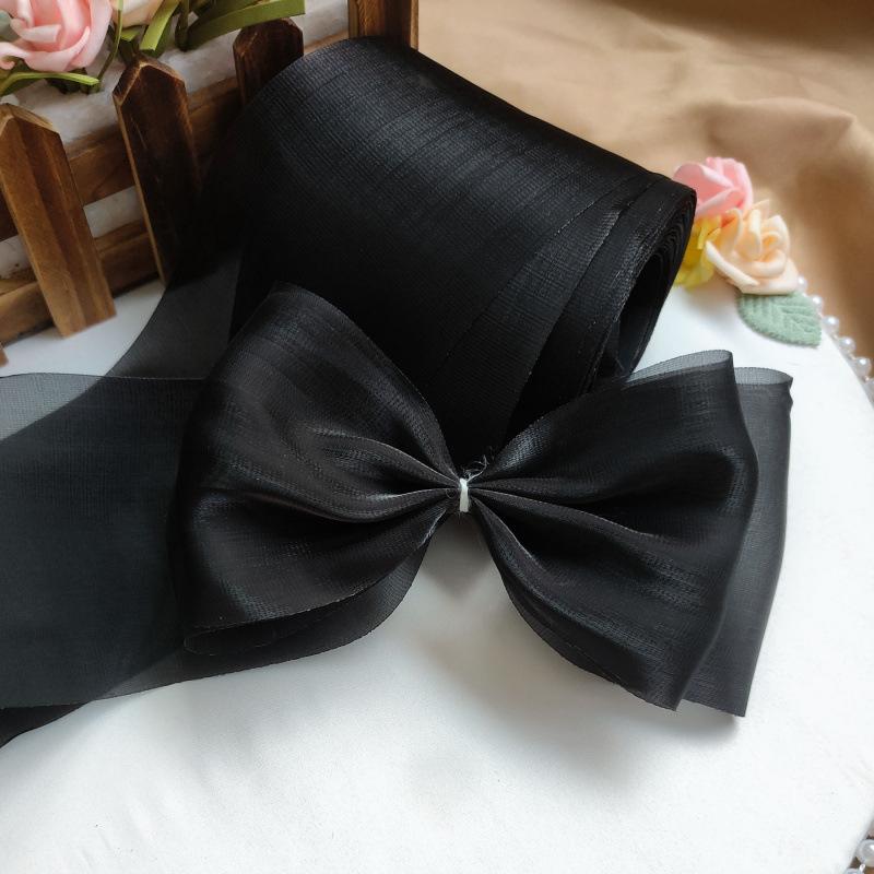 100% Polyester Pearlescent Ribbon Wide Shiny Silk DIY Hair Accessories Glitter Bow Hair Clip Fabric Ribbon 50yards/roll