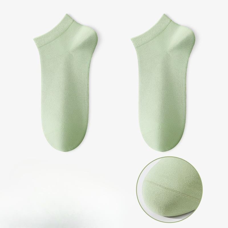 Female Spring and Summer Thin Pure Cotton Anti Bacterial Sweat Absorption Deodorant Short Tube Cotton Socks