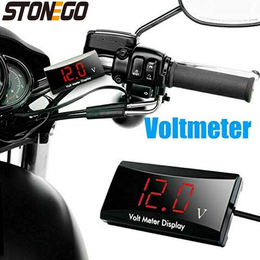 Mini 12V LED Waterproof Display Voltmeter Car Voltage Volt Gauge Panel Meter for Automotive