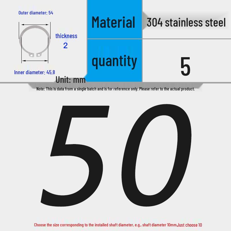 304 Stainless Steel Snap Ring for 3-200 Bearing