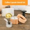 Coffee Pods Refill Accessory Embossed Foil Lids Included Coffee Pods Shell Filler Set Plastic Texture for Coffee Pods