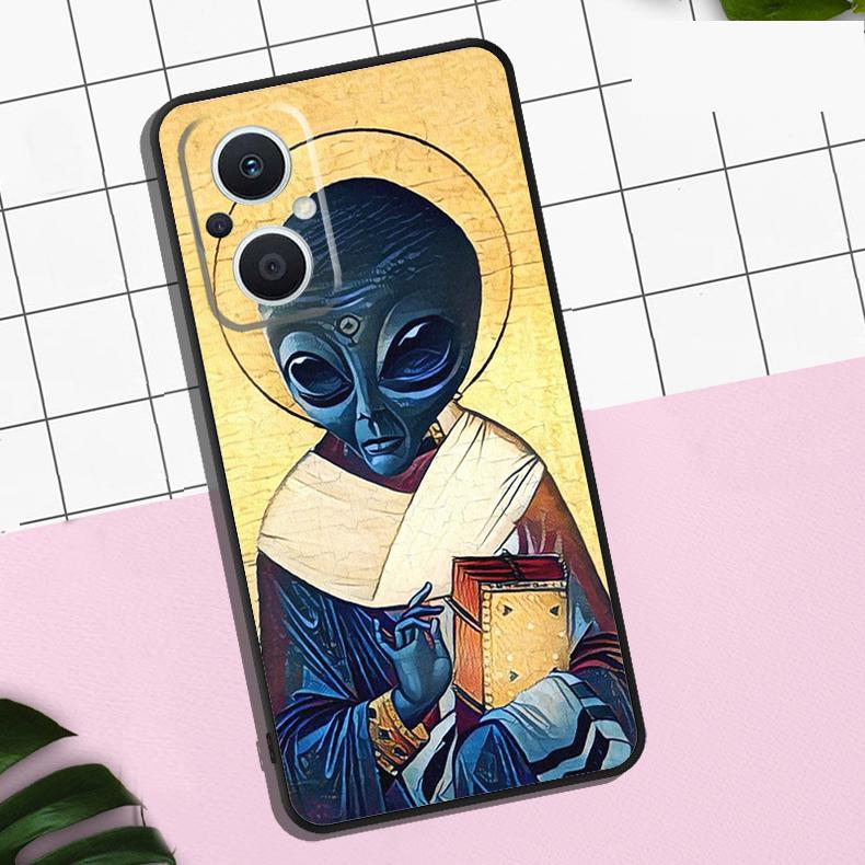 Alien Kawaii Art Case For OPPO Reno 13F 13 12 12F 11 11F 8T 7 8 10 Pro OPPO Find X8 Pro X6 X3 X5 Lite Cover