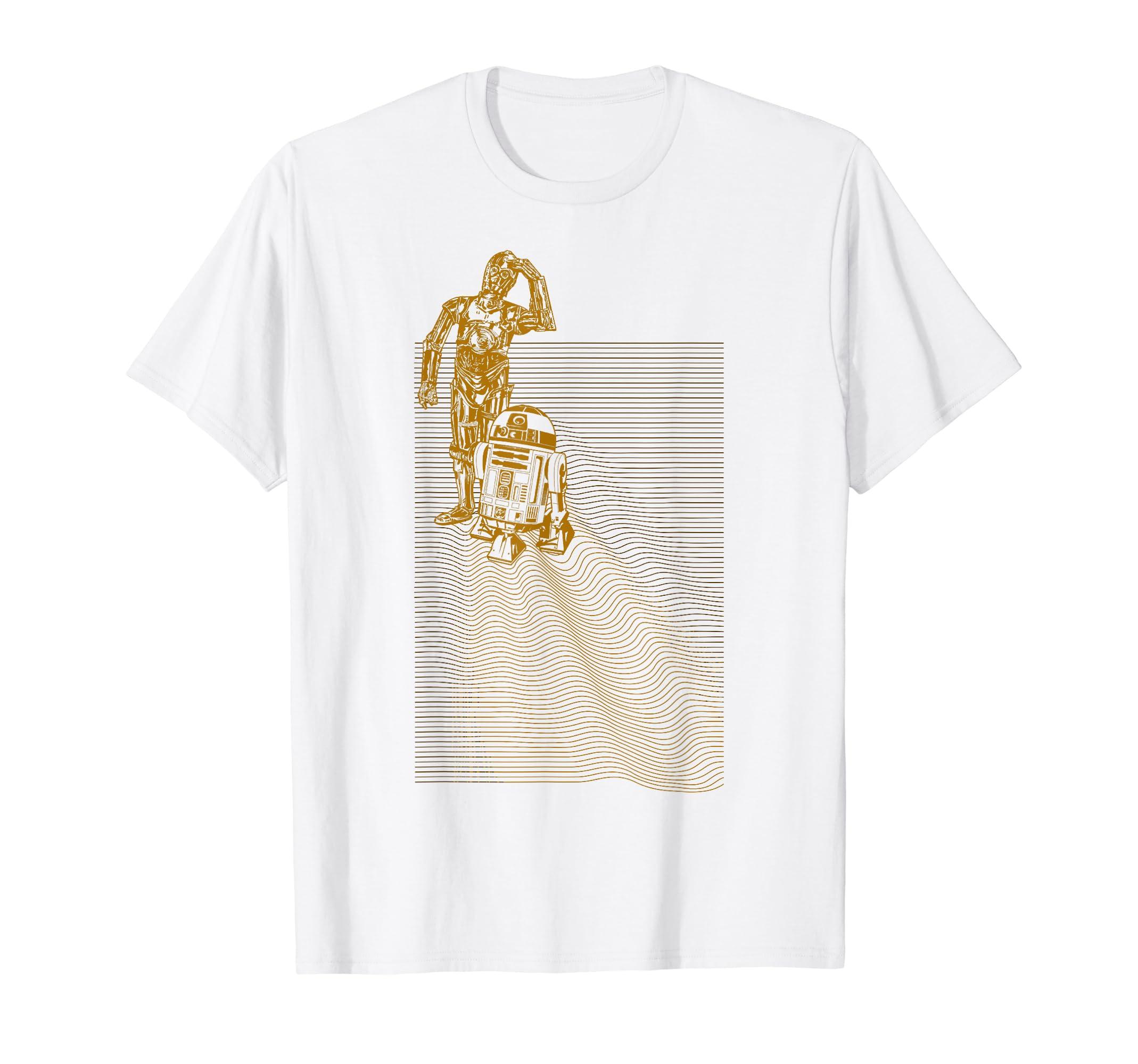 

Star Wars C-3PO & R2-D2 Line Ripple T-Shirt