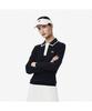 LACOSTE Women'S Golf Collar Tipping Long Sleeve Sweater Polo Shirt Af8544-55N Hhw