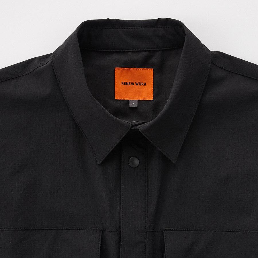 Stco [Rnw] Ripstop Shacket Jumper Black (Semi-Oversized Fit)_Swjva03Nsb