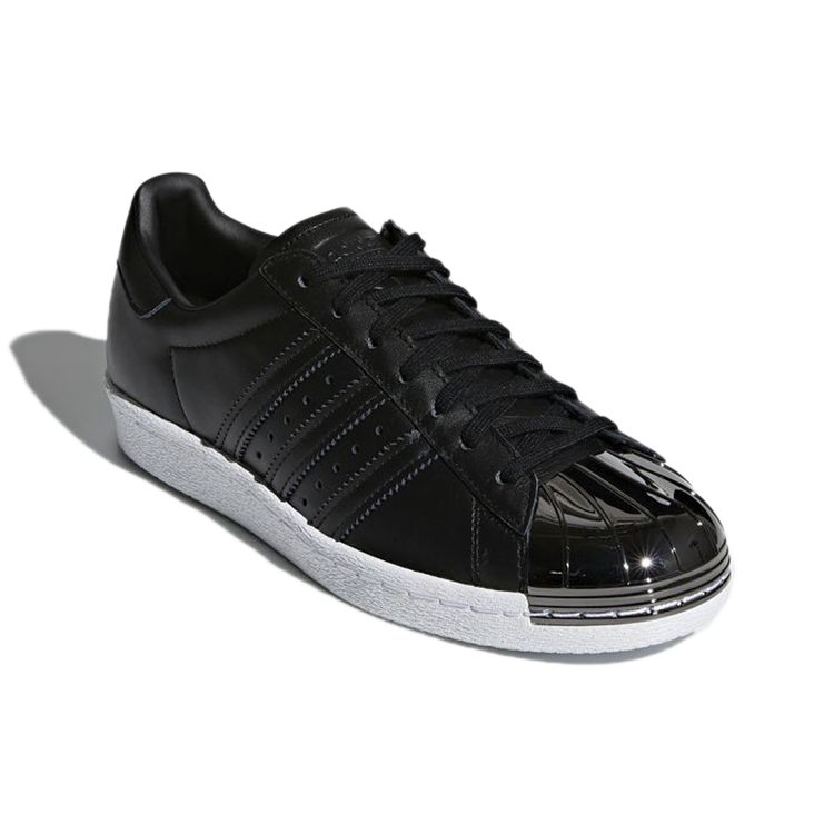 Adidas Originals Superstar 80S Casual Low-Top Sneakers Women Sneakers Obsidian-Black DB2152