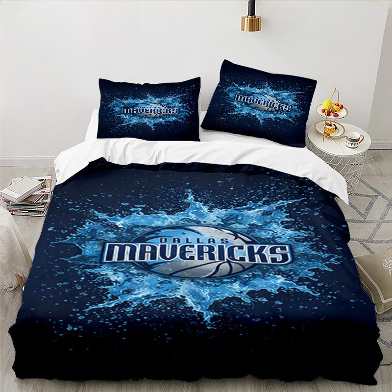 MAVERICKS LOGO Bedding Set 3pcs, High Quality Bedding Set Including 1pc Duvet Cover And 2pcs Pillowcases for Bedroom, Dormitory Gift