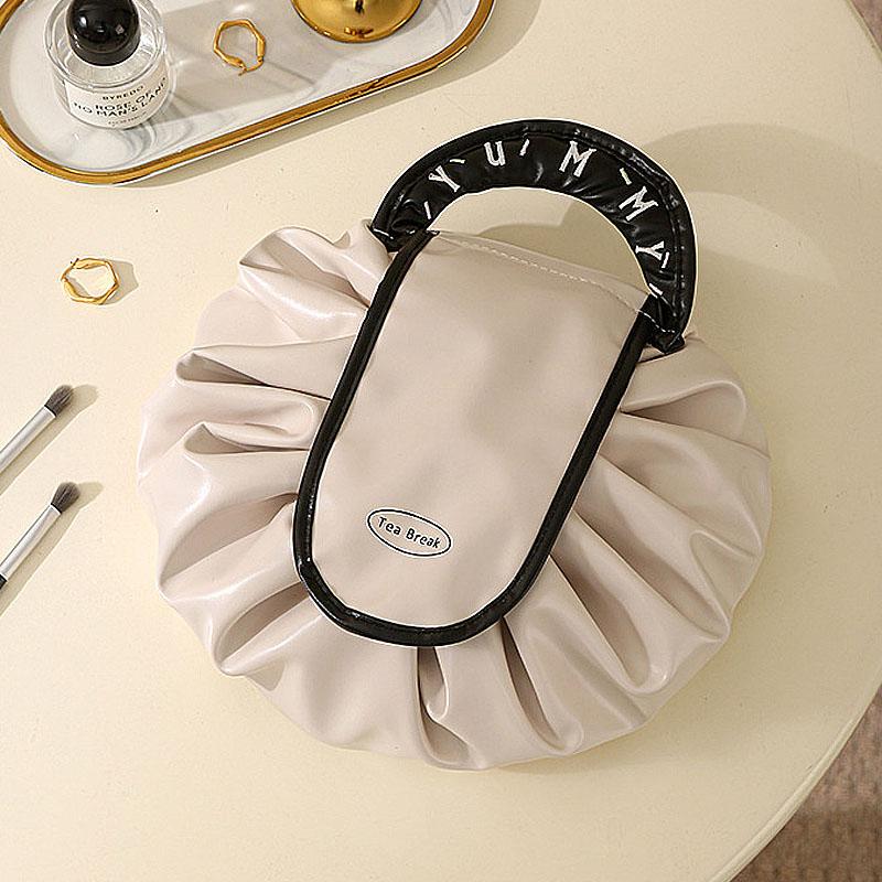 Travel Storage Makeup Bag Women Drawstring Cosmetic Bag Organizer Female Pouch Portable Waterproof Toiletry Beauty Case