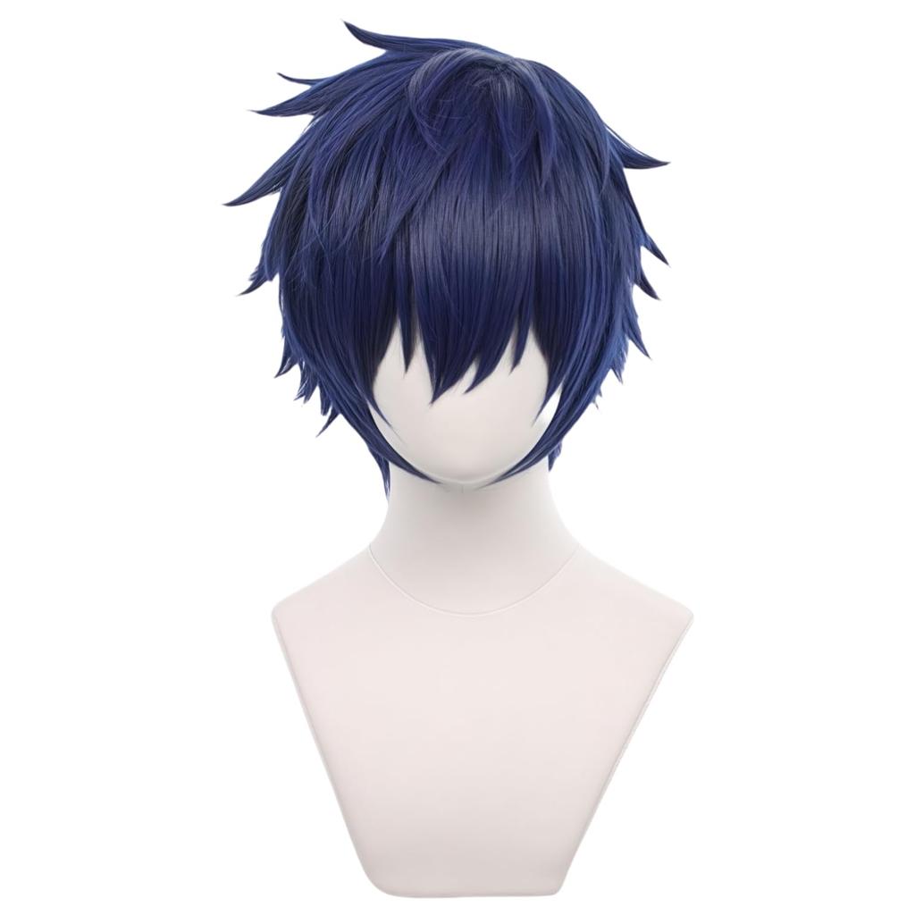 iirukaa Ensemble Stars Jun Sazanami Cosplay Wig Heat for 2D Halloween Disguise Wig, Wig, Net, Resistant, Photography, Events, Costumes,