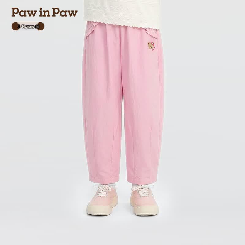 PawinPaw Girls  Summer Cartoon Bear Casual Pants 130