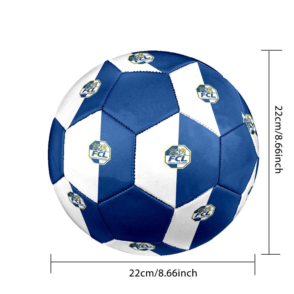 Pallone da Calcetto Indoor FC Luzern Colorato Per Tutte le Età Misura 5 Cucito a Macchina PVC Pronto per la Competizione Resistente Alto Rimbalzo