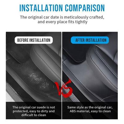 2 Piezas Estribo Trasero de Puerta de Coche Almohadilla Anti-Golpes Protector Anti-Suciedad para Tesla Model Y Decoración Interior de Coche Accesorios de Modificación