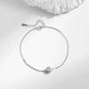 Beixi S925 Sterling Silver Korean Geometric Zircon Bracelet