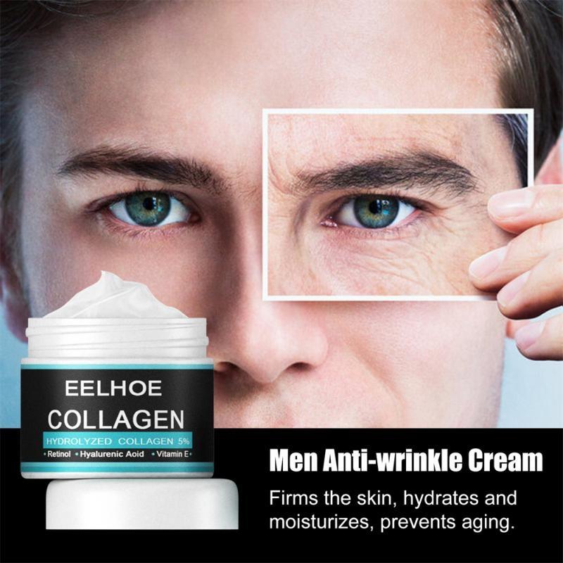 Men Collagen Anti-Wrinkle Cream Hyaluronic Remove Wrinkles Moisturizing Anti-Aging Firming Lifting Whiten Brightening Face Care