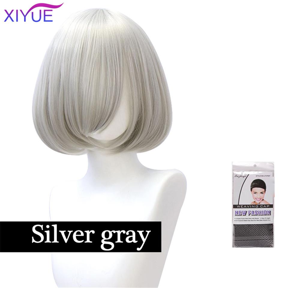 

Фиолетовый Ombre, средняя волна, повседневный синтетический парик для черно-белых женщин, косплей, натуральное волокно, искусственные волосы, термостойкие волнистые парики