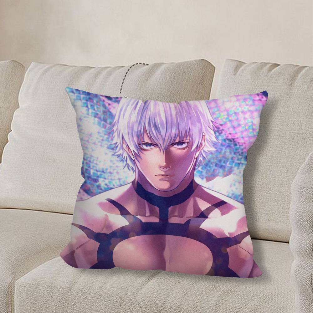 K-King Of F-Fighters cool Pillow Case Square Double-Sided Printing Short Plush Sofa Cushion Cover Bedroom Bedside Pillow