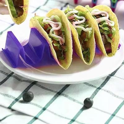 Taco-Schalenhalter Großer Taco-Halter Wellenform 4 Fächer Vielseitiger Speiseteller Weicher Taco-Schalenhalter Ständer zum Kochen