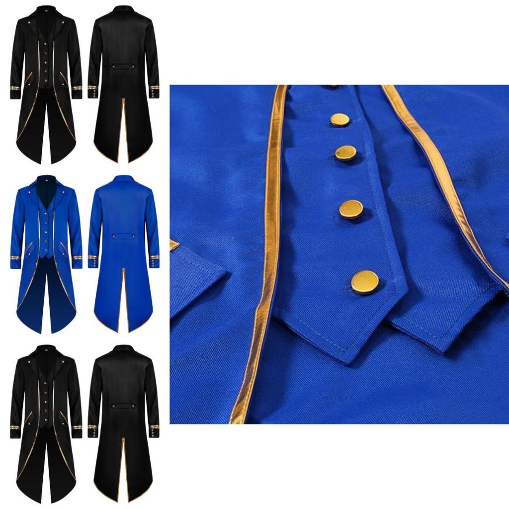 Elegant Steampunk Long Tailcoat Tuxedo For Halloween
