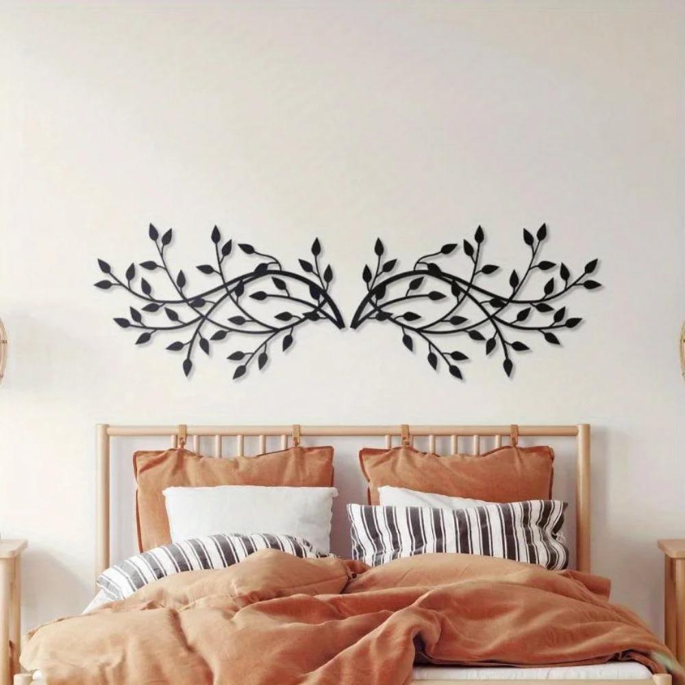 Элегантный металлический настенный декор из 2 частей в виде листьев дерева - Стильное — фото 6