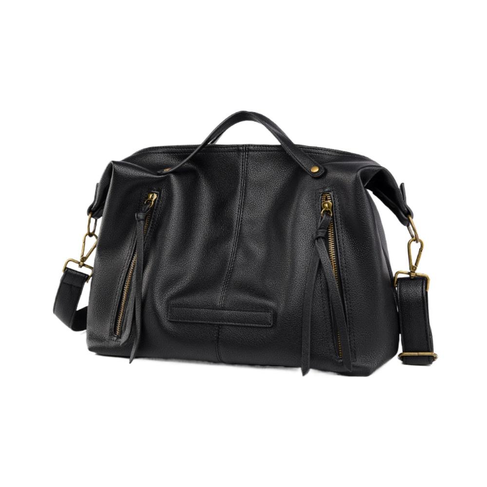 Simple Retro Large Tote Bag Soft Touch PU Leather Lazy Loose Feeling Women's Shoulder Bags Fashion Autumn and Winter New Large Capacity Messenger Bags