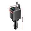 Retractable Car Charger 7 in 1 Fast Charging Car Charger Retractable Cable USB Type C Multi Ports Car Charger Adapter Compatible