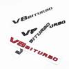 V8 BITURBO Letter 3D ABS Car Sticker for Mercedes Benz Twin Turbo Logo Fender Modification Label Decorative Decal Accessories