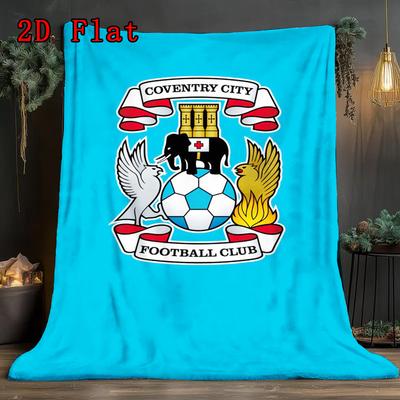 Coventry City FC 2D Flat Pattern Flannel Blanket High Quality All Seasons Warmth and Comfort Perfect for Christmas Gifts.NMT0928043