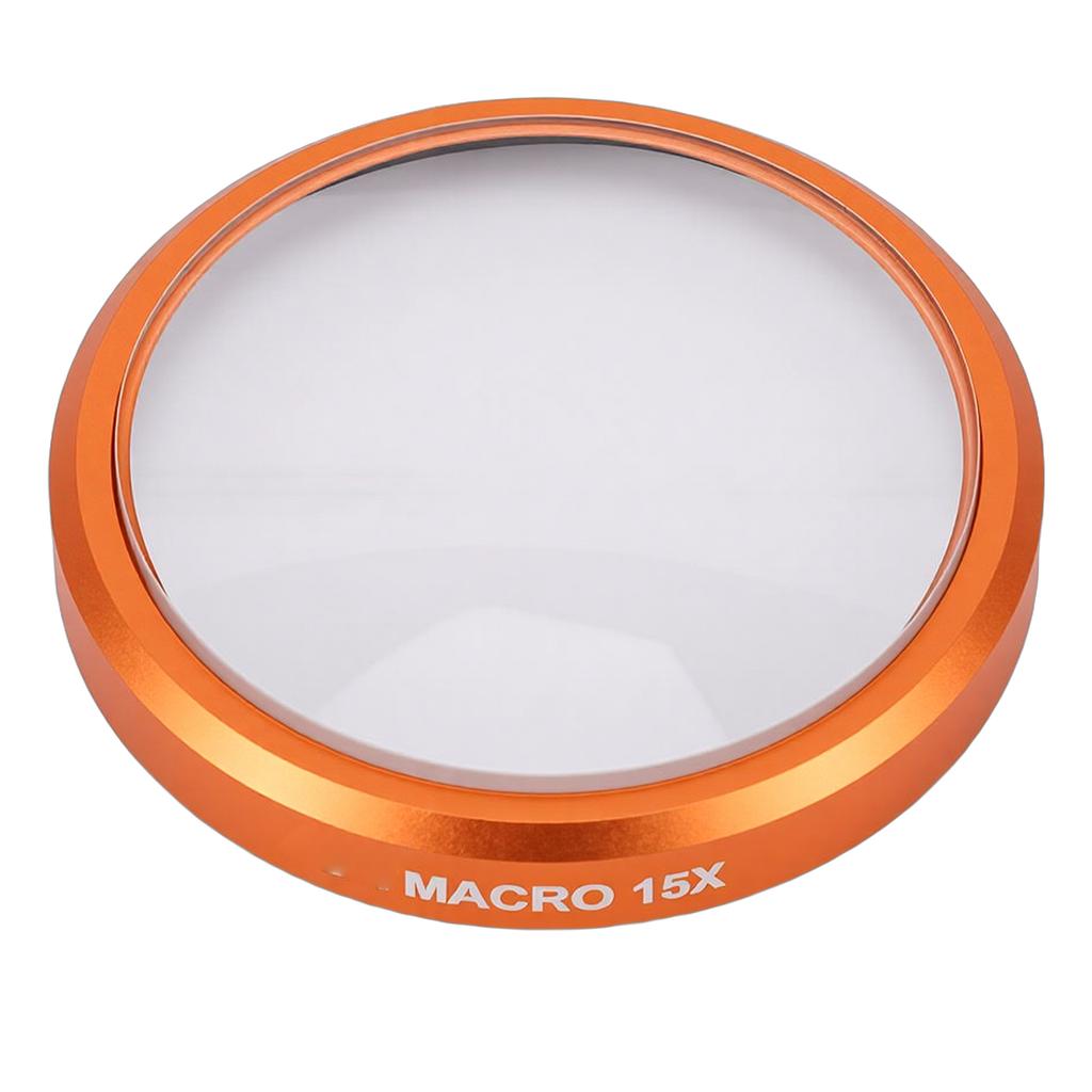 Macro Filter Fit for DJI Action 6 Action Camera Orange Color Aluminum Frame HD Coating Optical Glass 15X Magnification