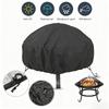 Cover For Fire Pit Windproof Oxford Fabric Round Fire Pit Protector For Outdoors For Snow Debris Bird Droppings Rain Sunlight