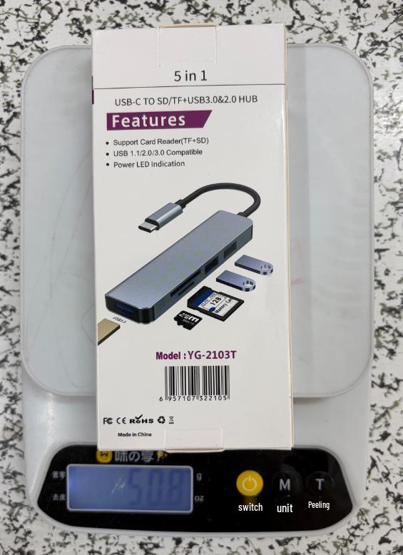 Hot Selling USB 3.0 Type-C Hub Card Reader & Phone/Computer Splitter
