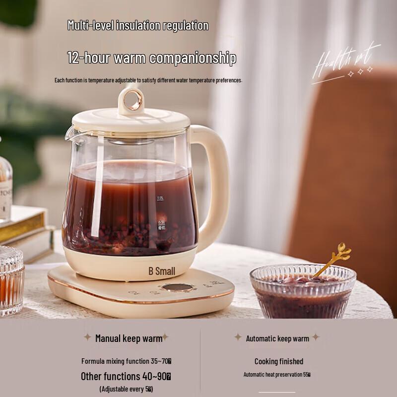 Bear 1.5L Glass Electric Health Pot & Tea Maker CN plug (adapter included)