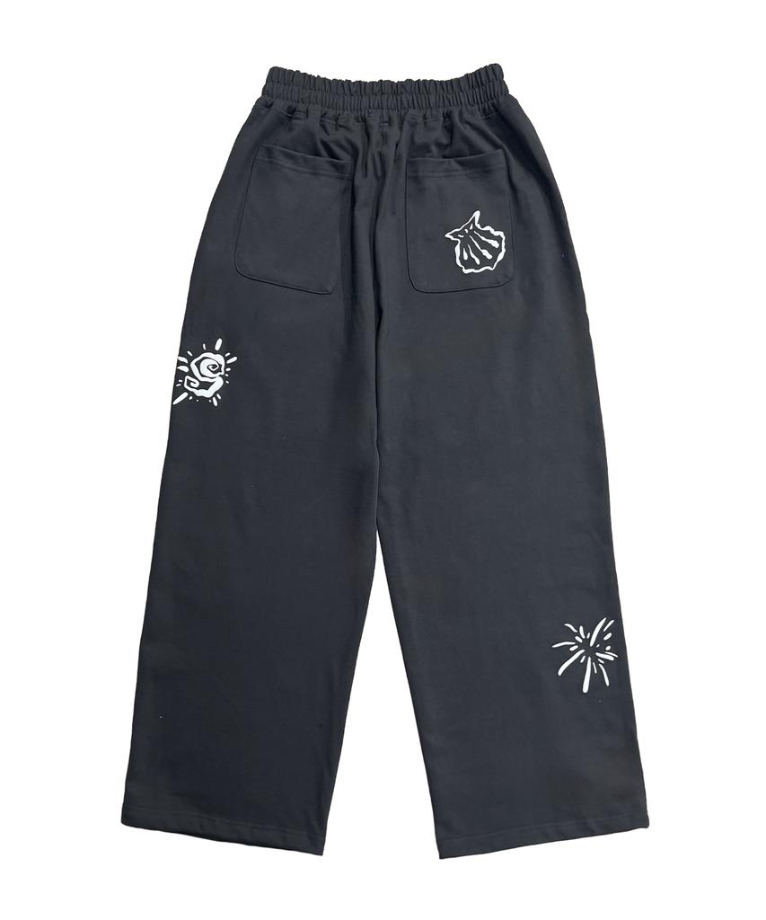 Sseleupe Symbol Embossed Sweatpants Charcoal