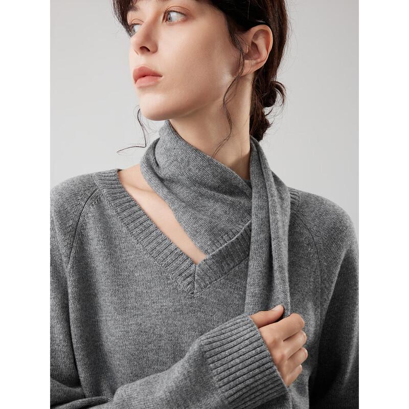 ELLE French Merino Wool Scarf Design Sweater