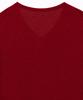 IL CORSO Lambswool Roll-Up V-Neck Knit Burgundy