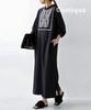 Antiqua Embroidered Long Free Size Black Women's Dress, Sleeve, UK-00121, 05,