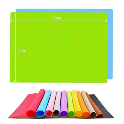 Large Silicone Placemat Food Grade FDA Table Mat Non-slip Insulation Mat Waterproof Rectangular 70x50 Students Children