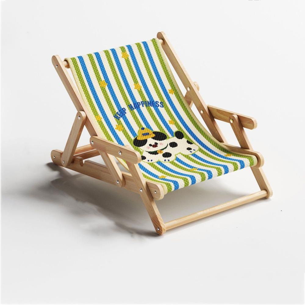 

Foldable Cat Scratcher Solid Wood Cat Rocking Chair Durable Pet Sofa Bed Cat Climbing C