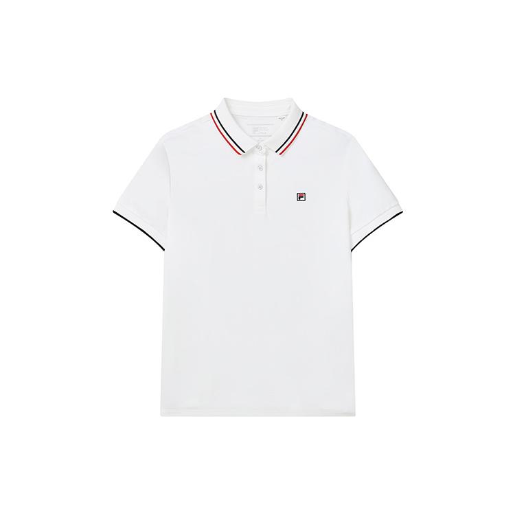 New FILA Polo Shirt Women's Standard White F11W231106F-WT