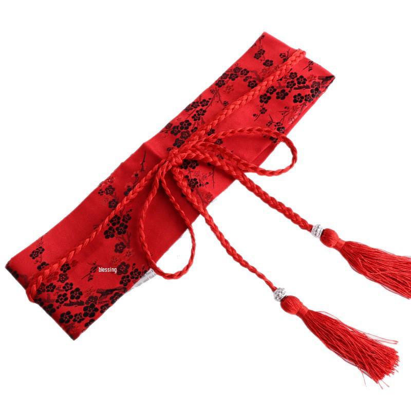 Retro Ethnic Embroidered Hanfu Cincher: Wide Waistband Decorative Dress Accessory