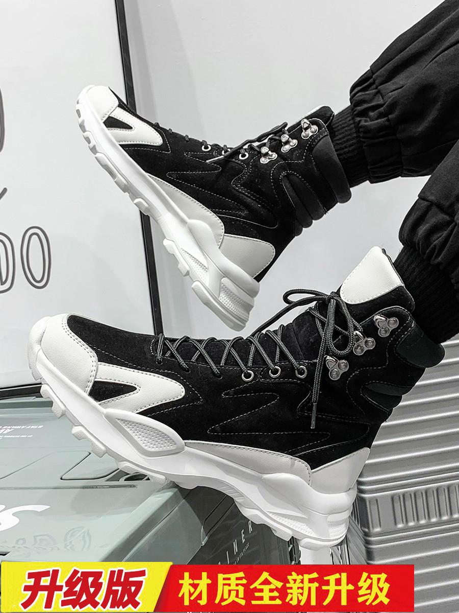

Martin boots winter high-top boots long tube velvet cotton shoes locomotive leather boots 39 standard athletic fit