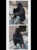 Trendy American-Style Winter Quilted Hooded Cotton Jacket for Men and Women - Windproof, Casual, All-Match Coat.