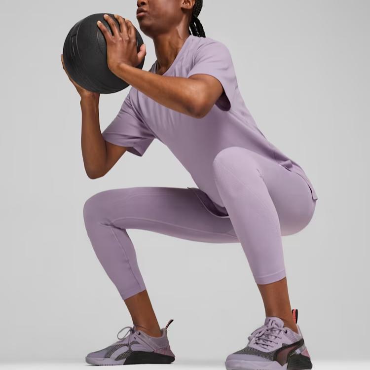 New PUMA CLOUDSPUN T Shirt Women's Light Plum 525776-30