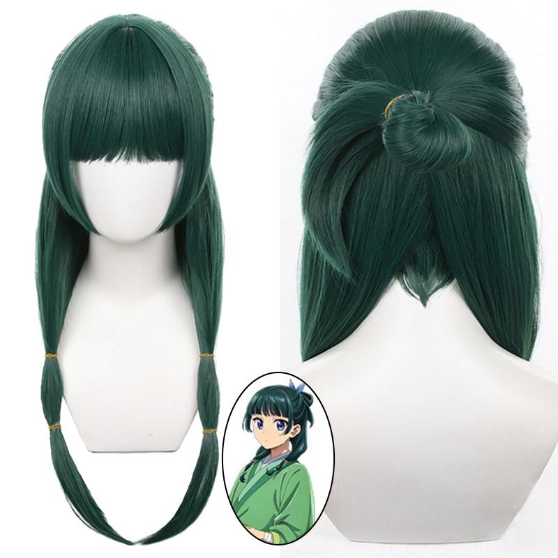 Maomao Cosplay Wig The Apothecary Diaries Cosplay Wig Dark Green Hair Holloween Party Heat Resistant Synthetic Wigs Cos Accessor