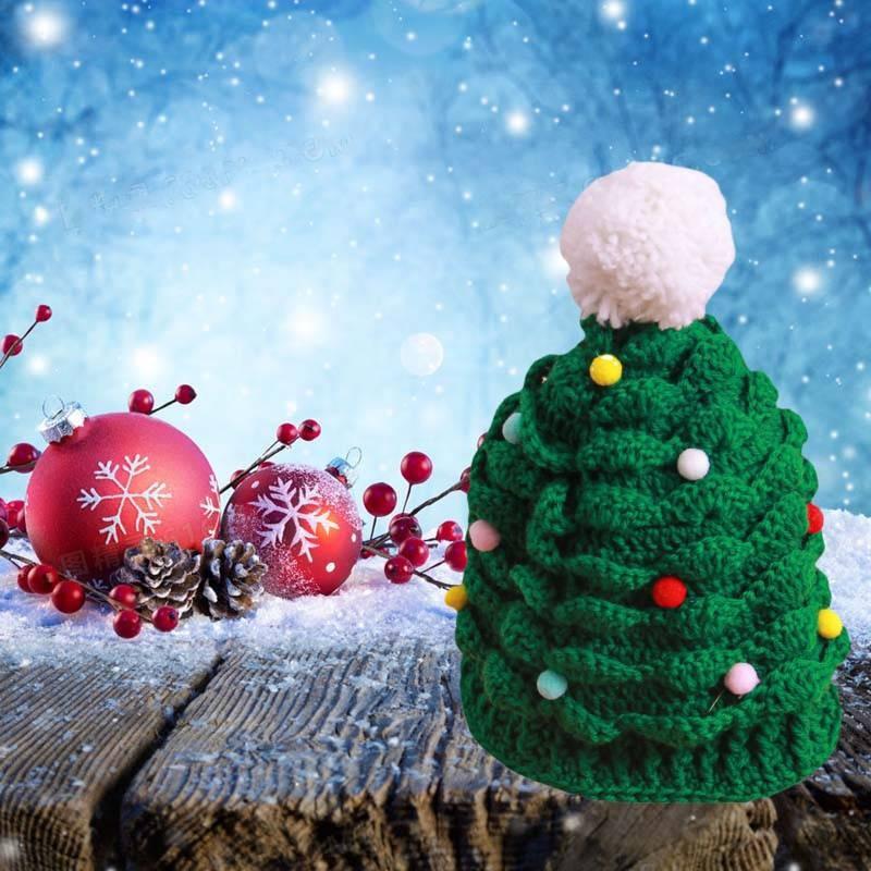 Knitted Winter Christmas Christmas Tree Hat Winter Keeping Warm Xmas Supplies