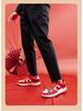 AJ1 Wedding Shoes: Bridal and Groom Flat-Soled Sneakers - Red, Dual-Function for Wedding Dress or Casual Wear.