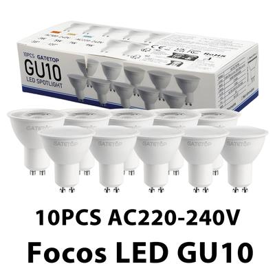 10Pack Gu10 Focos SpotlightLampara 220V Lled Bulb  Wholesale 9W White Warm 3000K 6000K Suitable for Home Commercial Buildings