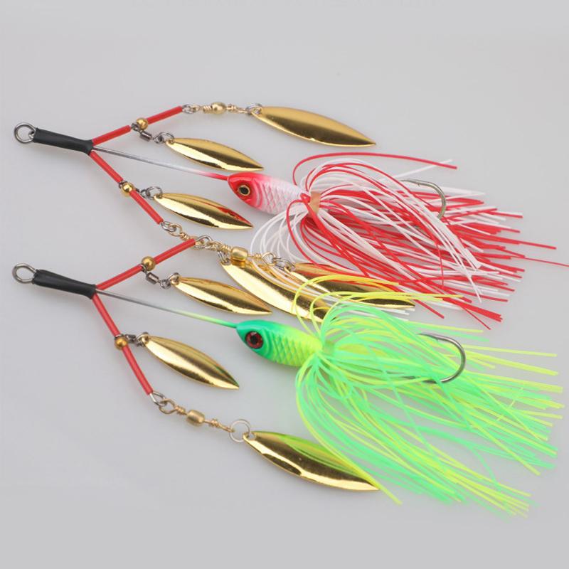 23g Noisy Buzz Rotating Blade Bubble Vibration Tandem Spin Willow Bass Trout Perch Pike Lunker Spinner Baits Hard Fishing Lure